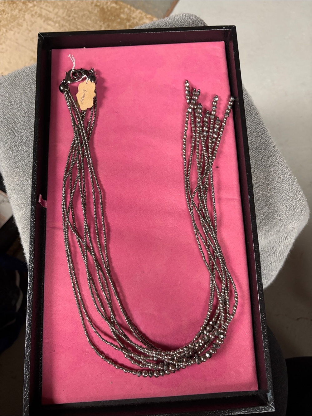 Multi-Strand Hematite Bead Necklace - Women's Jewelry